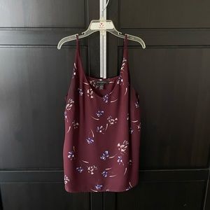 Stunning maroon Banana Republic shirt sized xs with beautiful flower details.